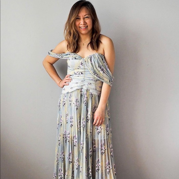 Self-Portrait Dresses & Skirts - SOLD Self-Portrait Cold-Shoulder Floral Chiffon Dress